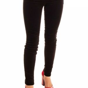 Zara Black Trafaluc Black Gold stars trim Skinny Pants Size: S